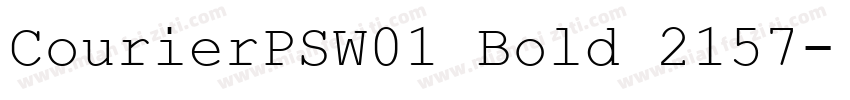 CourierPSW01 Bold 2157字体转换